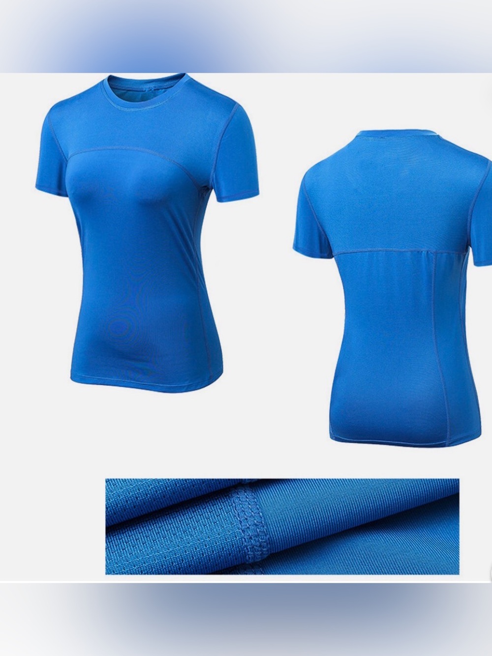 2Pack Bundle 💙🖤 Black & Blue Active Tees Running Weight Lifting Gym Yoga Pilates